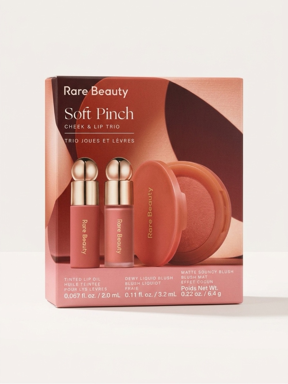 Rare Beauty Soft Pinch Cheek & Lip Trio — coral peach
